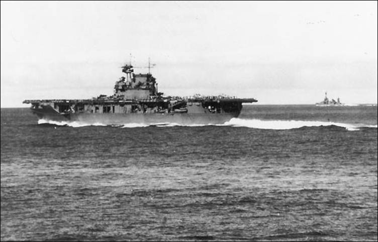 Description: Description: Enterprise prepares to spot and launch Torpedo Six, Battle of Midway, 4 June 1942.